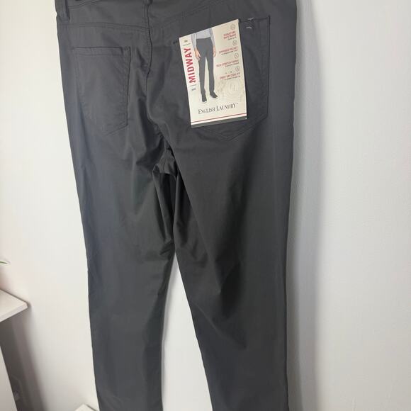 NWT English Laundry Mens Midway Tech Stretch Straight Leg Grey Pants 34 x 30 - Picture 5 of 10